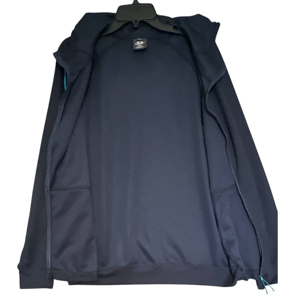 Oakley Hydrolix Full Zip Hoodie Men's XL Navy Performance Waffle Knit Jacket